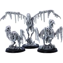 Forged Terrain Skeletal Vultures – Set of 3 Undead Bird Miniatures